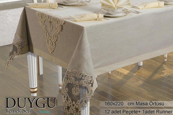 Duygu Masa Örtüsü 26 Parça Cappucino