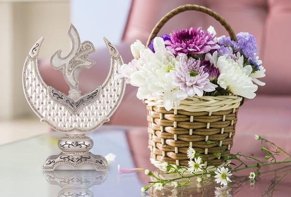 Güneş Hz. Muhammed Yazılı Dekoratif Biblo