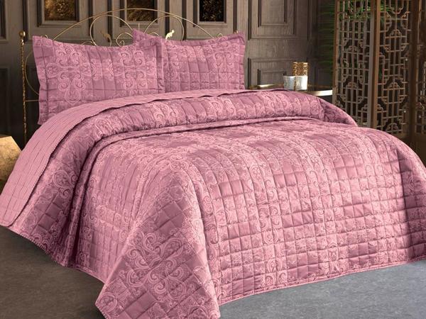 Couvre-lit double Elena Prune