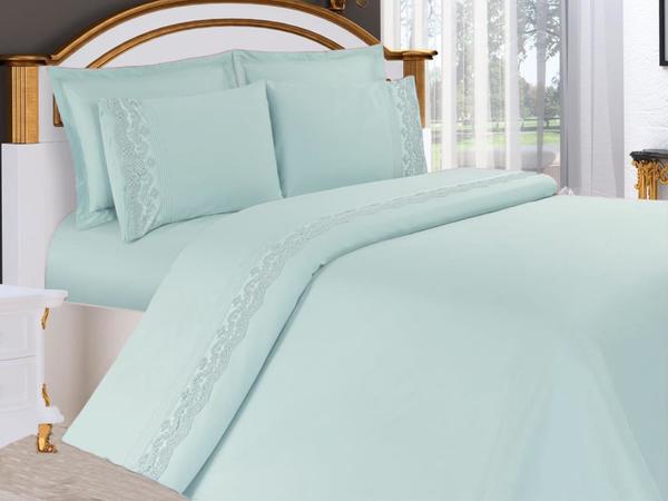 Französisch geschnürte Vessa Bettbezug Set Mint Green