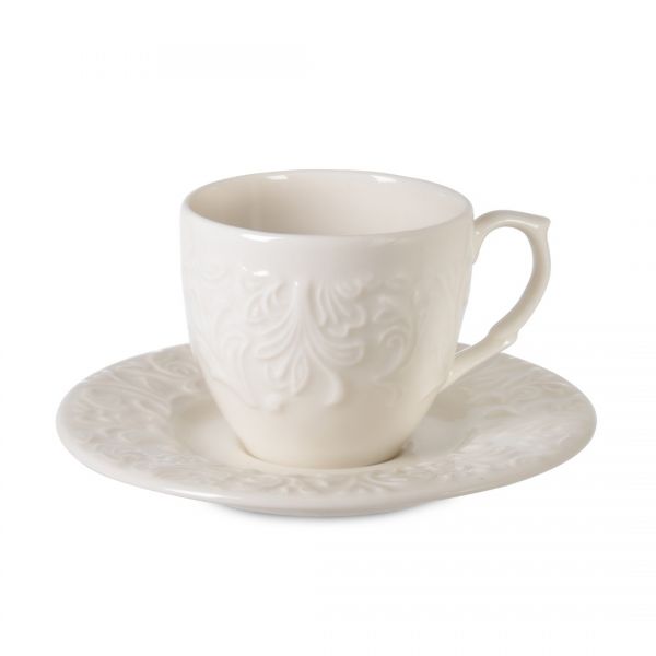 07434 PERA CREAM COFFEE CUP SET 90cc | IPEK-IPF709