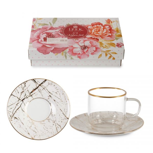 GPB13 M.ALT. & LA-10 PORS #OG-6082# BOROSILIKAT KAHVE TAKIMI 130 cc |IPEK-13608