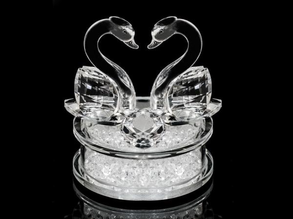 Dekonaz Kuğu Kristal Biblo Led Aydıntlatmalı | DTX-Kristal-102