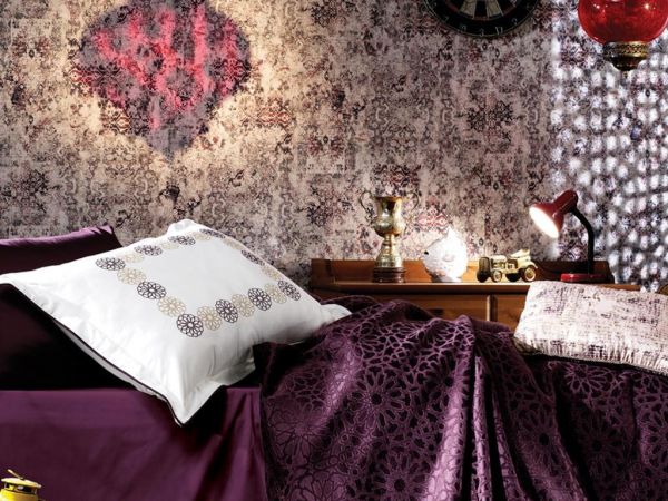 Mitgift Anna 5-teiliges Piqué-Set Pflaume