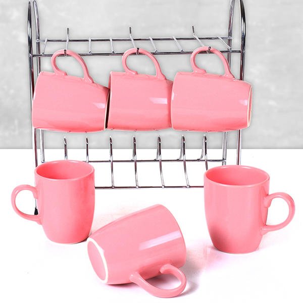 Keramika | Pembe Bulut 6 Adet Kupa 9 Cm