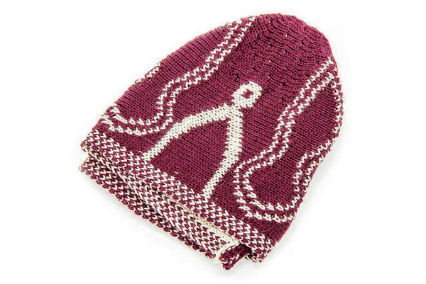 Nalin-i Şerif Desenli Yün Namaz Takkesi 3