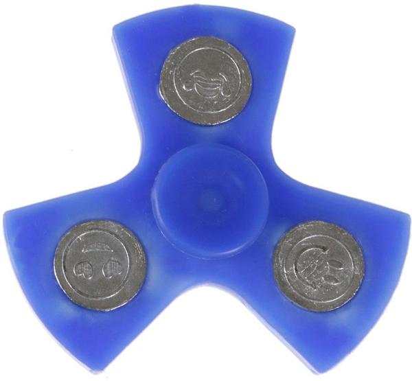 Smiley Bermuda Mavi Metal Ağırlıklı Stres Çarkı 70 mm | bedibuy