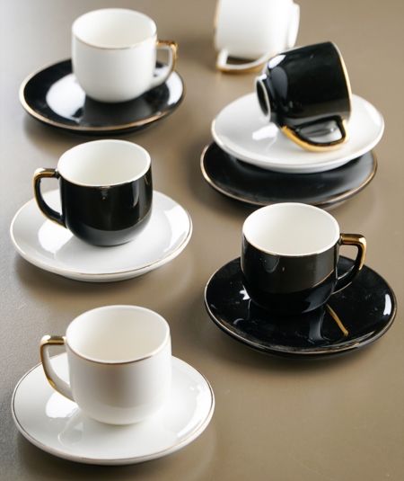 6Lı Porselen Kahve Fincan Takımı