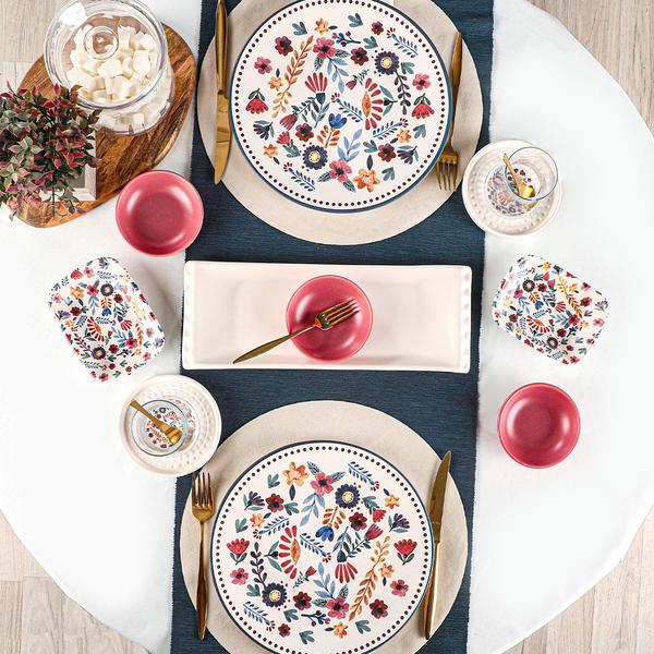 Frühlingsfrühstücksset 12 Stück 2 Personen - 19558 | Keramika