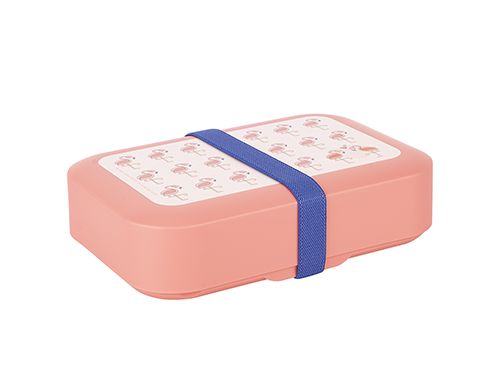 Tantitoni | Flamingo Desenli Pembe Plastik Beslenme Kutusu