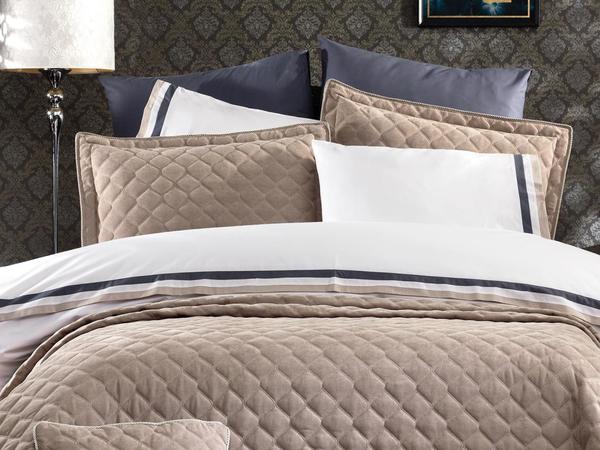 Dalyan Çift Kişilik Nevresimli Yatak Örtüsü Bej