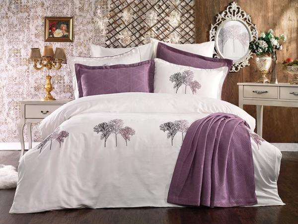 Elegant Tree Nakışlı Gelin Seti Mor