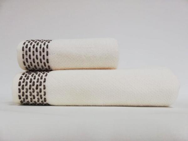 Redoz İkili Pamuklu Banyo Havlu Takımı Krem