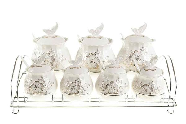 Almina 15 parcali baharatlik seti altin