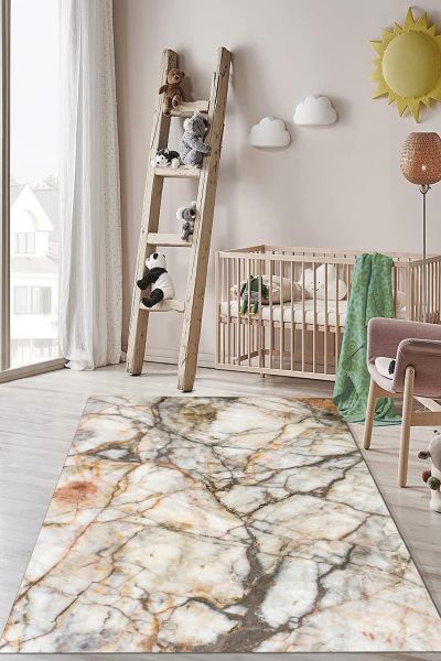 Birkilim Yıkanabilir Dekoratif Halı İpeksi Kaymaz Taban | MLN-IP-HP-776