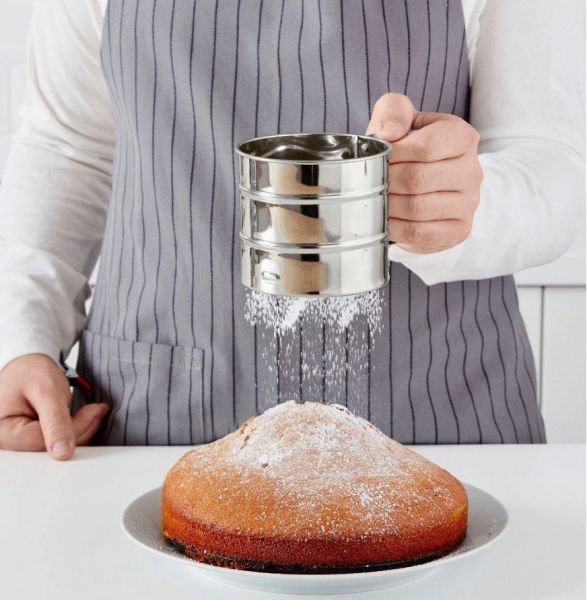 Mercan Paslanmaz Çelik Öğütücülü Pratik Un Eleği 