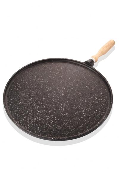 Luxury Cast Pancake Pizza Pan with Wooden Handle