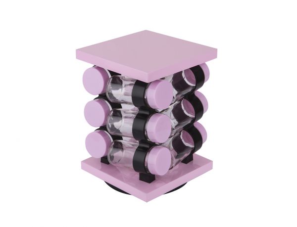 Tantitoni | Pembe Cam 12'li Baharat Seti | 006-01