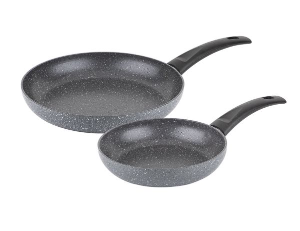 006-01-ENSEMBLE DE POÊLES MIDI ENDUIT DE GRANIT GRIS