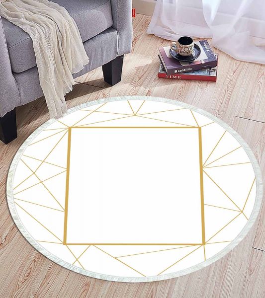 Birkilim Yuvarlak Yıkanabilir Dekoratif Halı İpeksi Kaymaz Taban | MLN-IP-YU-HT-427