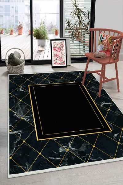 Birkilim Yıkanabilir Dekoratif Halı İpeksi Kaymaz Taban | MLN-IP-HS-286