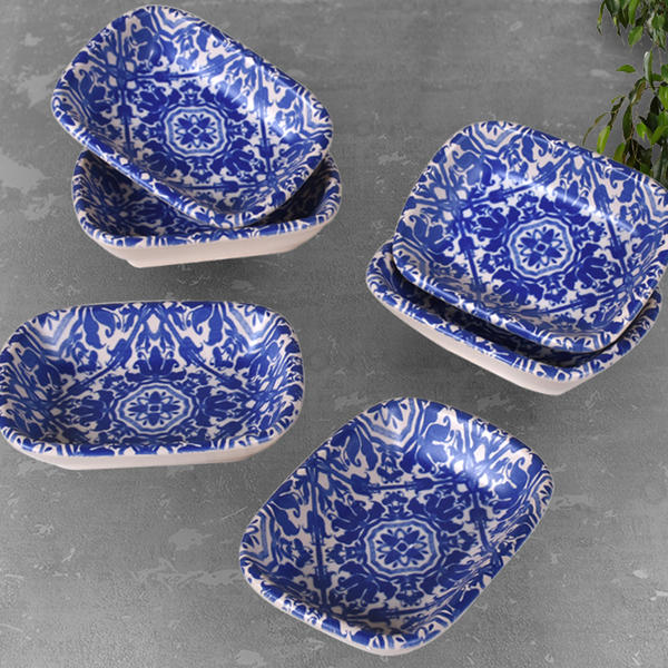 Anev Kobalt Çerezlik/Kayık 11 Cm 6 Adet - 17670 | Keramika