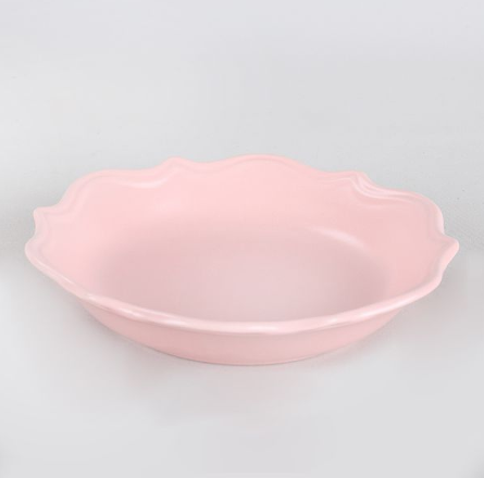 1 Adet Yemek Tabağı 22 Cm Romeo Pembe Açık | Keramika