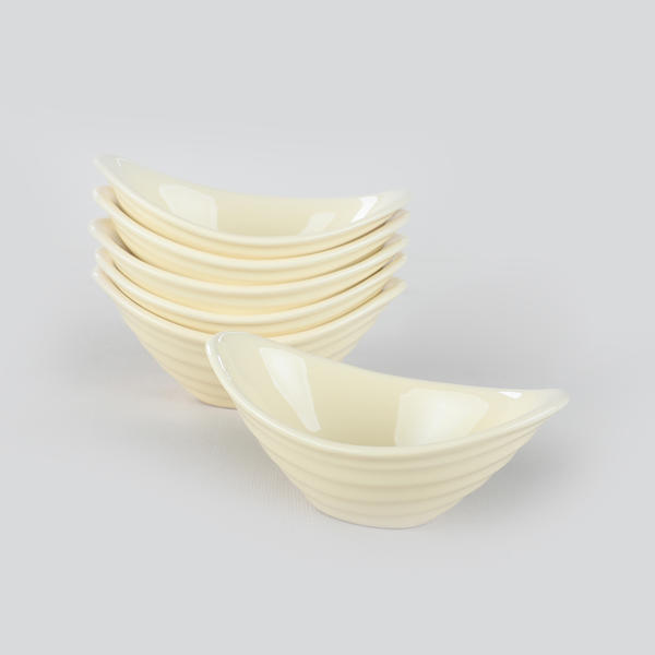 Gondola Yellow Snack Plate 16 Cm 6 Pieces - 116 | Keramika