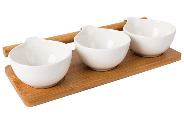 Hayal | Porselen Kahvaltılık Seti | Bambu Tepsili | By-alzp-180365