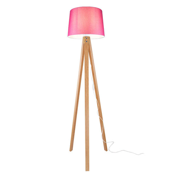 Deko Floor Lamp Bamboo Foot Pink Hat