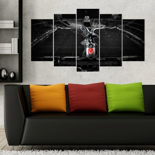 5 Parça Tablo - Beşiktaş Stadyum Kartal