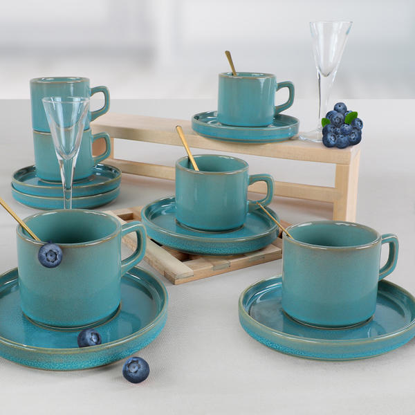 طقم شاي اوشن 12 قطعة لـ 6 | كيراميكا