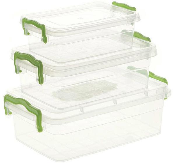 Violet Saklama / Depolama Kutu 3 Adet Set Yeşil