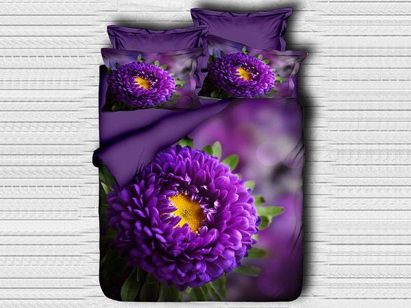 Best Class Dijital Baskılı 3d Çift Kişilik Nevresim Takımı Purple | Best Class