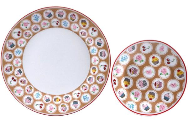 Paci Cupcake 7 Parça Pasta Kek Servisi Tabak Seti | Kahverengi