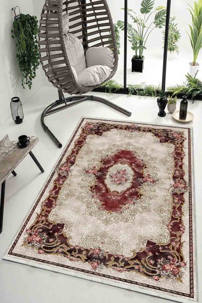 Birkilim Yıkanabilir Dekoratif Halı İpeksi Kaymaz Taban | MLN-IP-HK-067