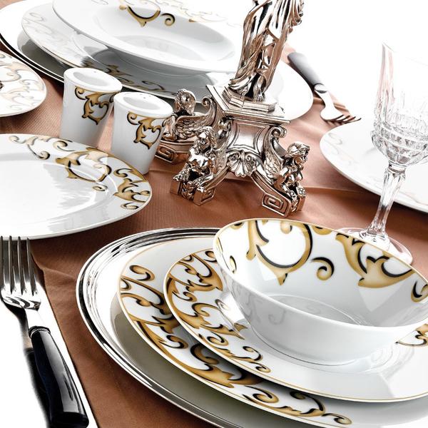 Kütahya Porselen İris 87 Parça Lüks Desen Yemek Takımı | Yuvarlak | 12 Kişilik | 4334