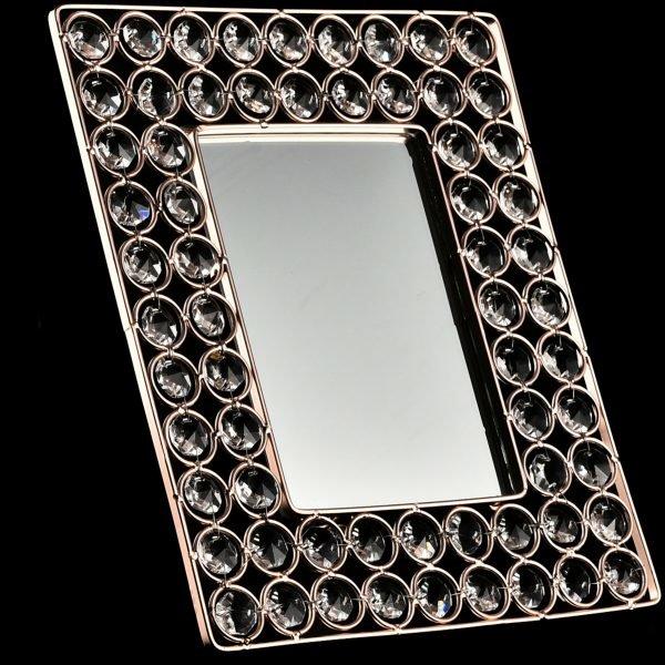 Dekonaz Kristal Taşlı Fotoğraf Çerçevesi | Bakır