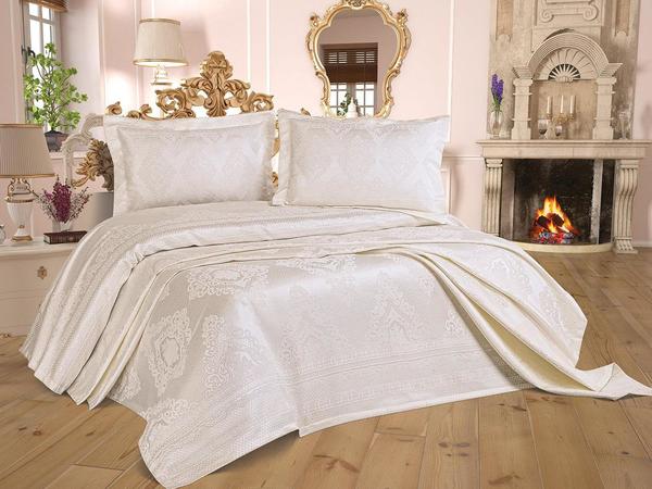 Ensemble de couvre-lit double Violetta Crème