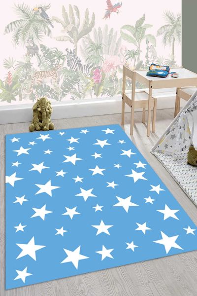 Birkilim Yıkanabilir İpeksi Kaymaz Taban Çocuk Odası Halısı | MLN-IP-HY-1146