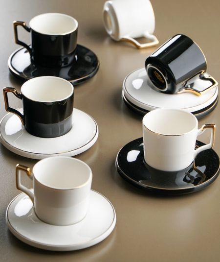 6Lı Porselen Kahve Fincan Takımı