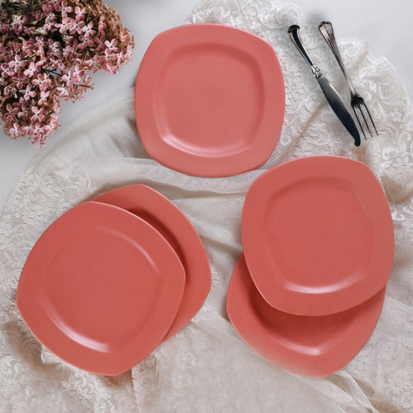 Assiette à Gâteau Yeditepe Rose Mat 21 Cm 6 Pièces | Keramika