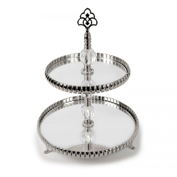 2 LAYER COOKIE HOLDER 17 * 23 CM GUMUS (H: 32 CM) | IPEK-PRH037