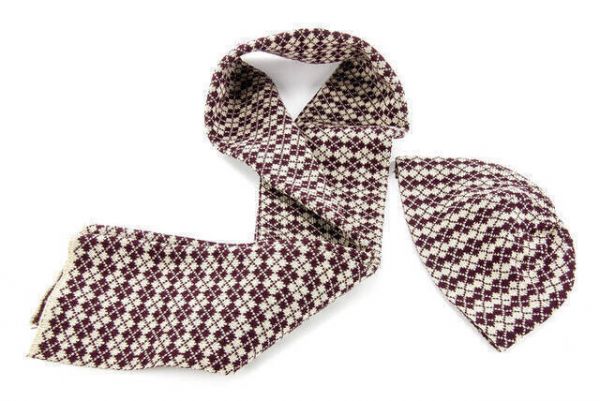 Likralı Desenli Takke ve Atkı - 3