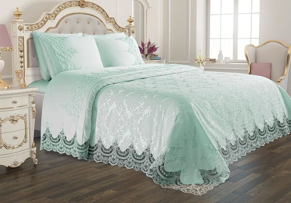 Ensemble de piqué de dot à lacets français Arus Mint