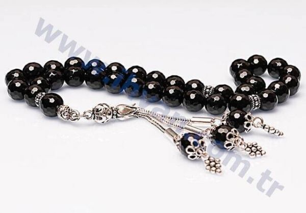 Oniks Taşı Tesbih (925 AYAR GÜMÜŞ)