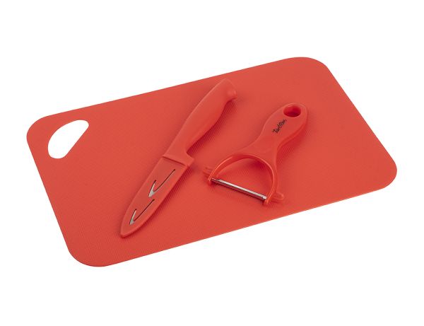 048-12-3 ensemble de couteaux à fruits pour planche à découper rouge