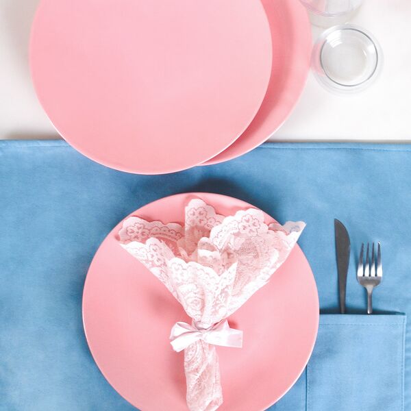 Assiette De Service Rose Égée 25 Cm 6 Pièces | Keramika