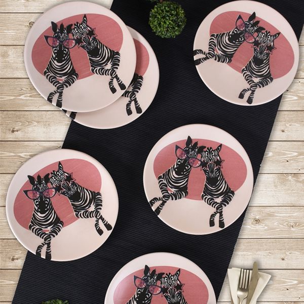 Zebra Pasta Tabağı 20 Cm 6 Adet - 18123 | Keramika
