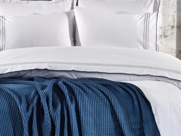 طقم عرائس لاما فاخر مطرز ، 7 قطع ، أزرق نيلي